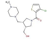 {(3R*,4R*)-1-[(3-chloro-2-thienyl)carbonyl]-4-[(4-methylpiperazin-1-yl)methyl]pyrrolidin-3-yl}methanol