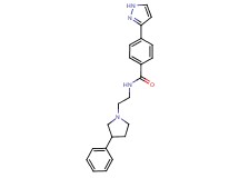 N-[2-(3-phenyl-1-pyrrolidinyl)ethyl]-4-(1H-pyrazol-3-yl)benzamide