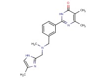 5,6-dimethyl-2-[3-({methyl[(4-methyl-1H-imidazol-2-yl)methyl]amino}methyl)phenyl]pyrimidin-4(3H)-one