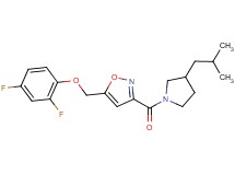 5-[(2,4-difluorophenoxy)methyl]-3-[(3-isobutylpyrrolidin-1-yl)carbonyl]isoxazole