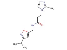 N-[(3-isopropyl-5-isoxazolyl)methyl]-3-(2-methyl-1H-imidazol-1-yl)propanamide trifluoroacetate
