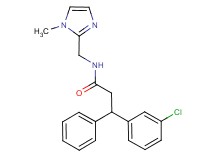 3-(3-chlorophenyl)-N-[(1-methyl-1H-imidazol-2-yl)methyl]-3-phenylpropanamide