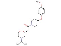 4-isopropyl-2-{2-[4-(4-methoxyphenoxy)-1-piperidinyl]-2-oxoethyl}morpholine