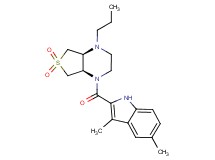 (4aS*,7aR*)-1-[(3,5-dimethyl-1H-indol-2-yl)carbonyl]-4-propyloctahydrothieno[3,4-b]pyrazine 6,6-dioxide
