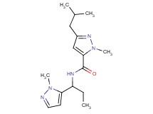 3-isobutyl-1-methyl-N-[1-(1-methyl-1H-pyrazol-5-yl)propyl]-1H-pyrazole-5-carboxamide