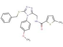 N-{[5-(benzylthio)-4-(4-methoxyphenyl)-4H-1,2,4-triazol-3-yl]methyl}-5-methyl-2-thiophenecarboxamide