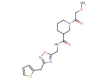 1-(methoxyacetyl)-N-{[3-(2-thienylmethyl)-1,2,4-oxadiazol-5-yl]methyl}-3-piperidinecarboxamide