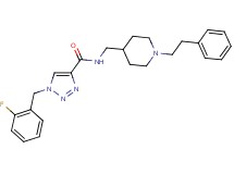 1-(2-fluorobenzyl)-N-{[1-(2-phenylethyl)-4-piperidinyl]methyl}-1H-1,2,3-triazole-4-carboxamide