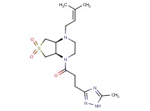 (4aR*,7aS*)-1-(3-methyl-2-buten-1-yl)-4-[3-(5-methyl-1H-1,2,4-triazol-3-yl)propanoyl]octahydrothieno[3,4-b]pyrazine 6,6-dioxide