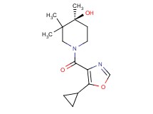 (4S)-1-[(5-cyclopropyl-1,3-oxazol-4-yl)carbonyl]-3,3,4-trimethyl-4-piperidinol
