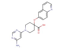1-(6-aminopyrimidin-4-yl)-4-(quinolin-6-yloxy)piperidine-4-carboxylic acid