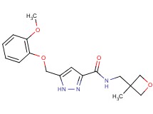 5-[(2-methoxyphenoxy)methyl]-N-[(3-methyl-3-oxetanyl)methyl]-1H-pyrazole-3-carboxamide