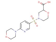 4-{[6-(4-morpholinyl)-3-pyridinyl]sulfonyl}-2-morpholinecarboxylic acid