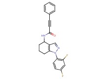 N-[1-(2,4-difluorophenyl)-4,5,6,7-tetrahydro-1H-indazol-4-yl]-3-phenyl-2-propynamide