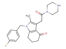 1-(4-fluorobenzyl)-2-methyl-3-[2-oxo-2-(1-piperazinyl)ethyl]-1,5,6,7-tetrahydro-4H-indol-4-one hydrochloride