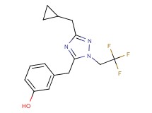 3-{[3-(cyclopropylmethyl)-1-(2,2,2-trifluoroethyl)-1H-1,2,4-triazol-5-yl]methyl}phenol