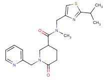 N-[(2-isopropyl-1,3-thiazol-4-yl)methyl]-N-methyl-6-oxo-1-(2-pyridinylmethyl)-3-piperidinecarboxamide
