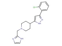 4-[3-(2-chlorophenyl)-1H-pyrazol-5-yl]-1-(1H-imidazol-2-ylmethyl)piperidine