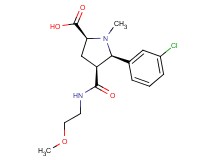 (2S*,4S*,5R*)-5-(3-chlorophenyl)-4-{[(2-methoxyethyl)amino]carbonyl}-1-methylpyrrolidine-2-carboxylic acid