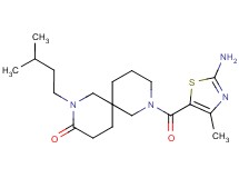 8-[(2-amino-4-methyl-1,3-thiazol-5-yl)carbonyl]-2-(3-methylbutyl)-2,8-diazaspiro[5.5]undecan-3-one