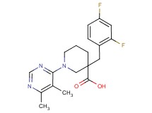 3-(2,4-difluorobenzyl)-1-(5,6-dimethylpyrimidin-4-yl)piperidine-3-carboxylic acid
