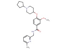 4-[(1-cyclopentyl-4-piperidinyl)oxy]-3-methoxy-N-[(6-methyl-2-pyridinyl)methyl]benzamide