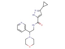 3-cyclopropyl-N-(2-morpholin-4-yl-2-pyridin-3-ylethyl)-1H-pyrazole-5-carboxamide