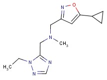 1-(5-cyclopropylisoxazol-3-yl)-N-[(1-ethyl-1H-1,2,4-triazol-5-yl)methyl]-N-methylmethanamine