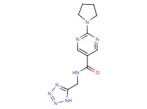 2-pyrrolidin-1-yl-N-(1H-tetrazol-5-ylmethyl)pyrimidine-5-carboxamide