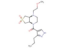 (4aR*,7aS*)-1-(2-methoxyethyl)-4-[(3-propyl-1H-pyrazol-4-yl)carbonyl]octahydrothieno[3,4-b]pyrazine 6,6-dioxide