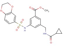 methyl 3-{[(cyclopropylcarbonyl)amino]methyl}-5-[(2,3-dihydro-1,4-benzodioxin-6-ylsulfonyl)amino]benzoate