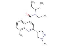 N-ethyl-N-(1-ethylpropyl)-8-methyl-2-(1-methyl-1H-pyrazol-4-yl)quinoline-4-carboxamide