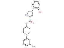3-(2-hydroxyphenyl)-N-[1-(3-methylphenyl)-4-piperidinyl]-1H-pyrazole-5-carboxamide