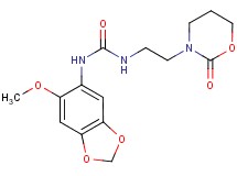 N-(6-methoxy-1,3-benzodioxol-5-yl)-N'-[2-(2-oxo-1,3-oxazinan-3-yl)ethyl]urea