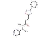 N-methyl-3-(3-phenyl-1,2,4-oxadiazol-5-yl)-N-[1-(4-pyrimidinyl)ethyl]propanamide