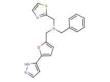 1-phenyl-N-{[5-(1H-pyrazol-5-yl)-2-furyl]methyl}-N-(1,3-thiazol-2-ylmethyl)methanamine