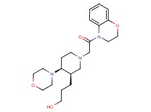 3-{(3R*,4S*)-1-[2-(2,3-dihydro-4H-1,4-benzoxazin-4-yl)-2-oxoethyl]-4-morpholin-4-ylpiperidin-3-yl}propan-1-ol