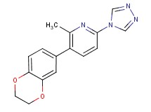 3-(2,3-dihydro-1,4-benzodioxin-6-yl)-2-methyl-6-(4H-1,2,4-triazol-4-yl)pyridine