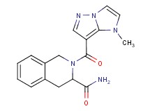 2-[(1-methyl-1H-imidazo[1,2-b]pyrazol-7-yl)carbonyl]-1,2,3,4-tetrahydroisoquinoline-3-carboxamide