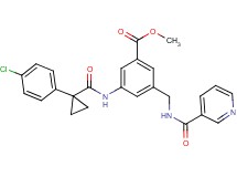 methyl 3-({[1-(4-chlorophenyl)cyclopropyl]carbonyl}amino)-5-{[(3-pyridinylcarbonyl)amino]methyl}benzoate