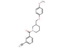 3-({3-[(4-methoxyphenoxy)methyl]-1-piperidinyl}carbonyl)benzonitrile