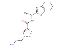 1-(2-aminoethyl)-N-[1-(4,5,6,7-tetrahydro-1,3-benzothiazol-2-yl)ethyl]-1H-1,2,3-triazole-4-carboxamide