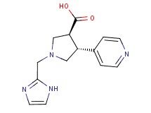 (3S*,4R*)-1-(1H-imidazol-2-ylmethyl)-4-pyridin-4-ylpyrrolidine-3-carboxylic acid