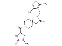 2-[(3,5-dimethyl-4-isoxazolyl)methyl]-8-[(1-methyl-2-oxo-4-imidazolidinyl)carbonyl]-2,8-diazaspiro[4.5]decan-3-one