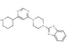 2-[4-(6-piperidin-3-ylpyrimidin-4-yl)piperazin-1-yl]-1,3-benzoxazole