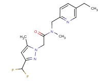 2-[3-(difluoromethyl)-5-methyl-1H-pyrazol-1-yl]-N-[(5-ethylpyridin-2-yl)methyl]-N-methylacetamide