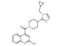 4-({4-[1-(cyclopropylmethyl)-1H-imidazol-2-yl]-1-piperidinyl}carbonyl)-2-quinolinol