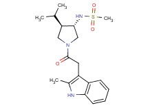 N-{(3S*,4R*)-4-isopropyl-1-[(2-methyl-1H-indol-3-yl)acetyl]-3-pyrrolidinyl}methanesulfonamide