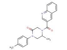 5-methyl-1-(4-methylphenyl)-4-(3-quinolinylcarbonyl)-2-piperazinone