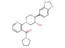 (3S*,4S*)-4-(1,3-benzodioxol-5-yl)-1-[3-(pyrrolidin-1-ylcarbonyl)pyridin-2-yl]piperidin-3-ol
